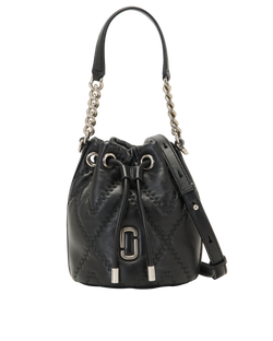 Quilted The Bucket Bag, Leather, Black, MIV, S/DB, 2*